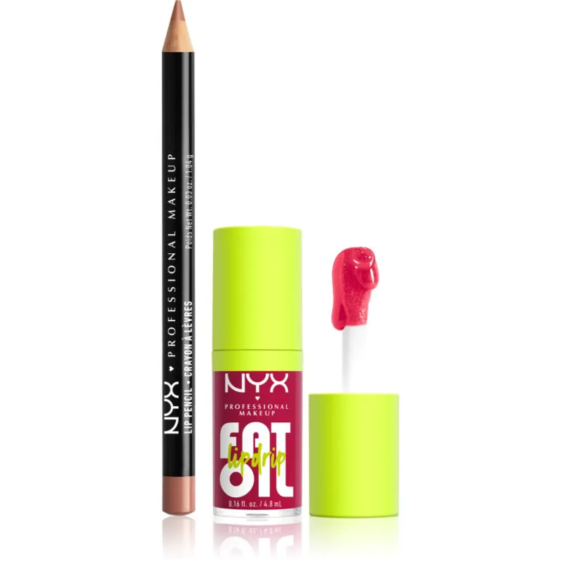 NYX Professional Makeup Fat Oil Lip Drip σετ για τα χείλη 2 τμχ