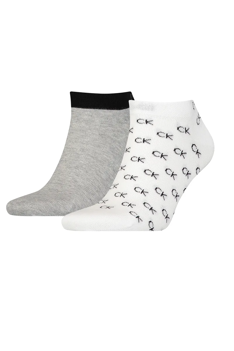 Calvin Klein αντρικές κάλτσες σοσόνια CK men sneaker all over logo (Συσκ. με 2 ζεύγη)-701218715-004