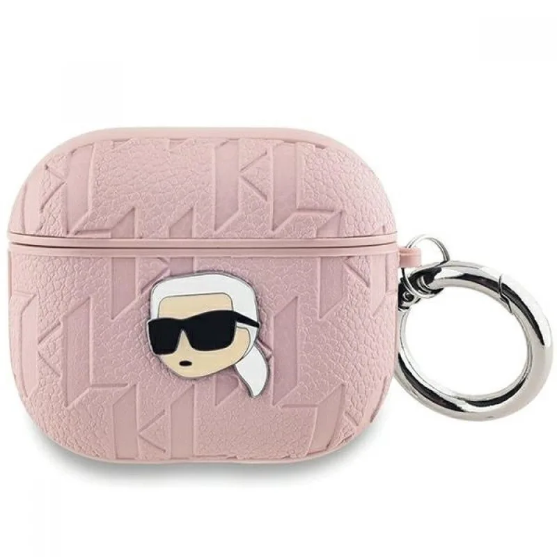 Θήκη Karl Lagerfeld Monogram Karl Head Ροζ AirPods 3