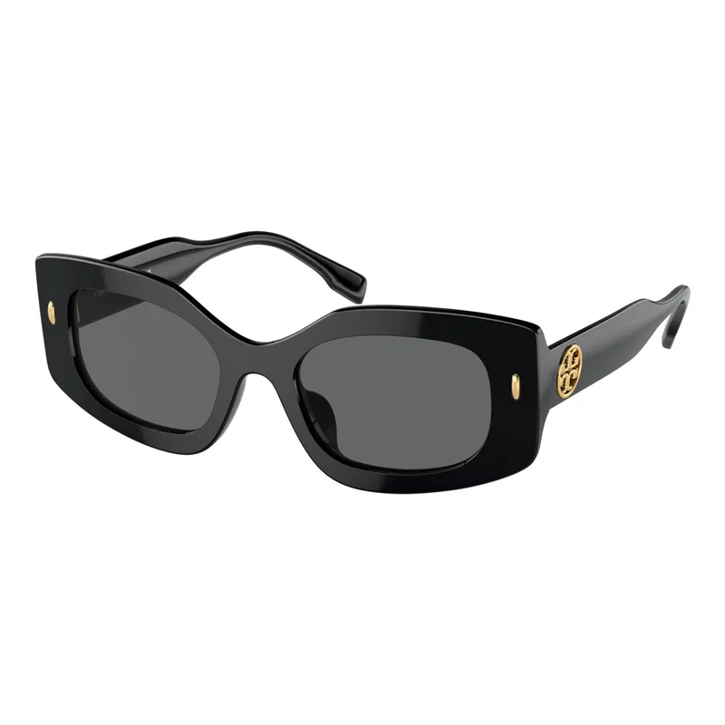 Tory Burch Women's Sunglasses TY7202U170973 – Black Acetate Frame, Grey Lenses, 50/19/145 mm