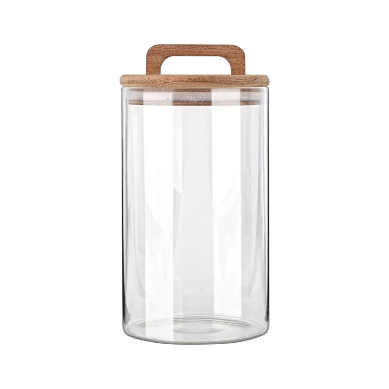 Δοχείο Αποθήκευσης Γυάλινο Allure 1000ml-10x10x19εκ. Estia 01-17484 (Υλικό: Γυαλί, Χρώμα: Διάφανο ) - estia - 01-17484
