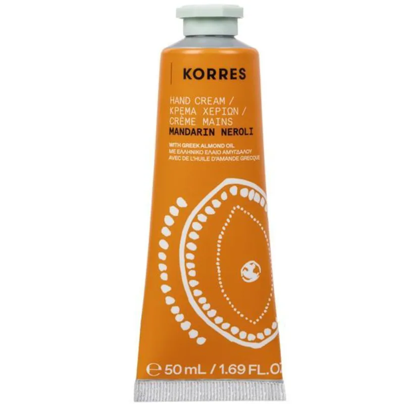 Korres Mandarin Neroli Hand Cream Ενυδατική Κρέμα Χεριών με Δροσερές Νότες από Μανταρίνι & Άνθη Νερατζιάς & Ελληνικό Έλαιο Αμυγδάλου 50ml