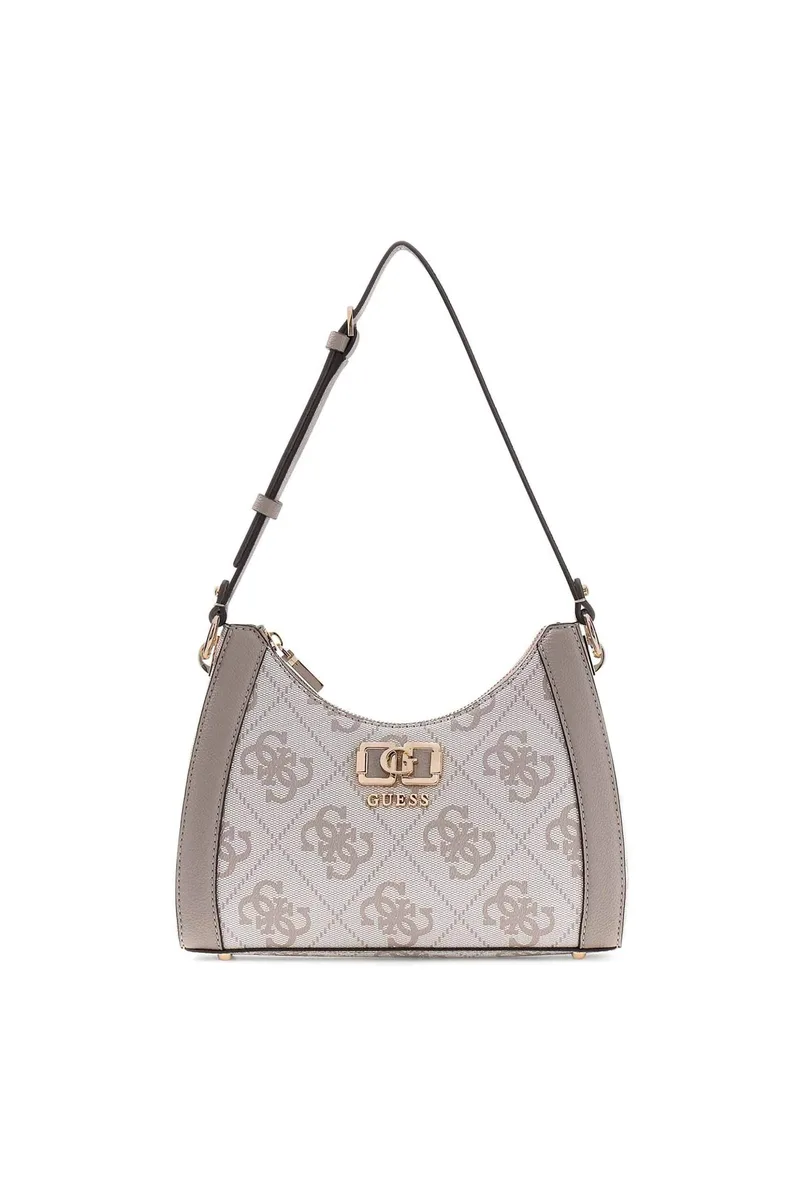Guess γυναικεία τσάντα ώμου με all-over logo print "Karnilla" - HWOS9901180 Μπεζ