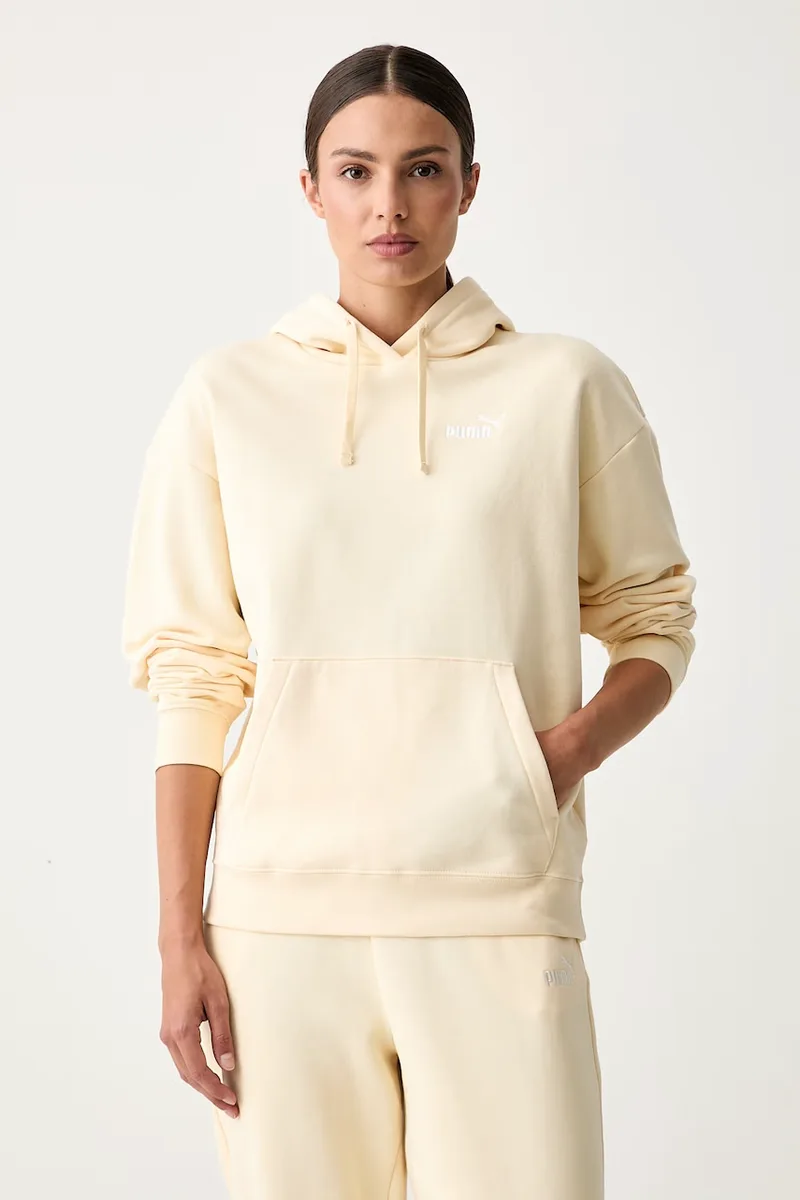 Puma μπλούζα με κουκούλα γυναικεία με βαμβάκι Essentials