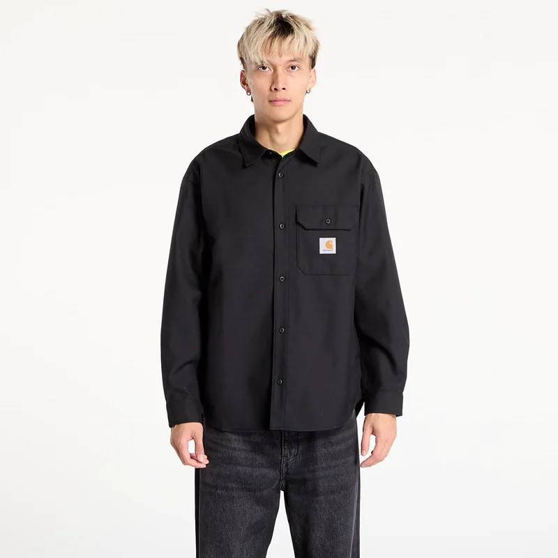 Πουκάμισο Carhartt WIP L/S Ray Shirt UNISEX Black Rigid XS