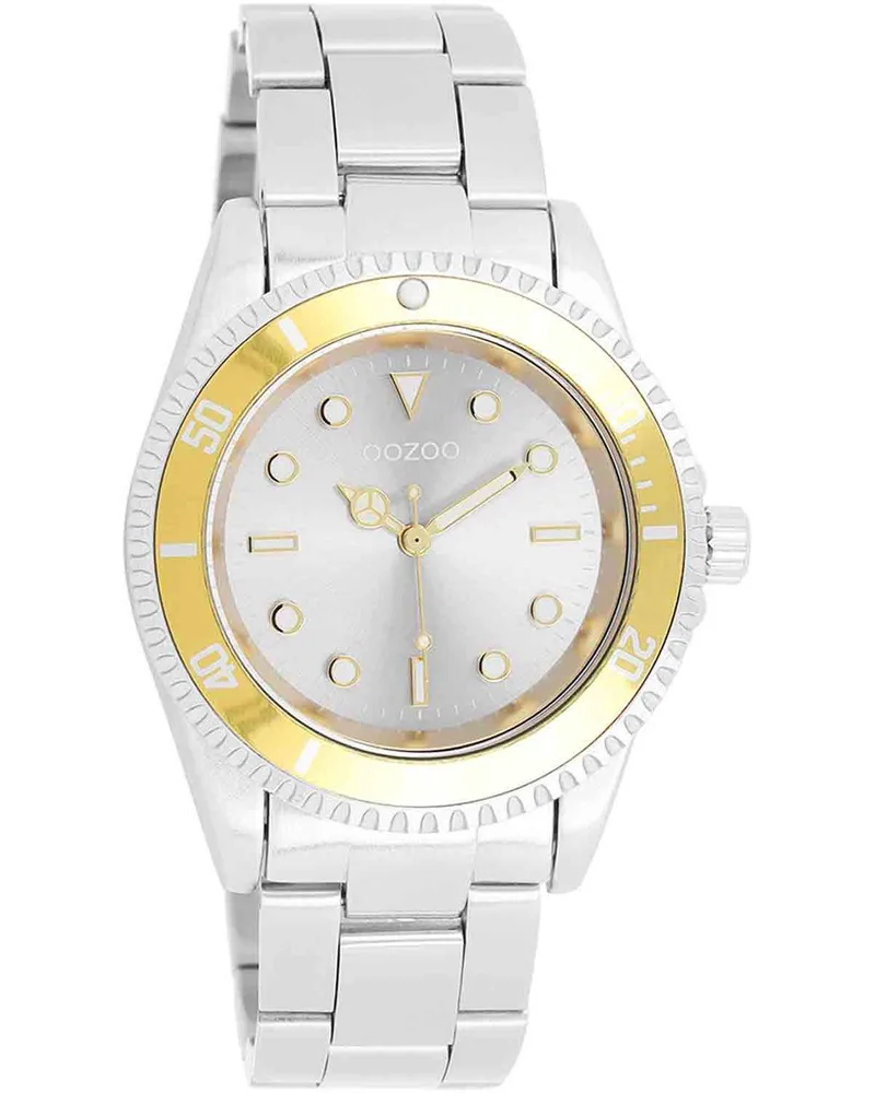 OOZOO Timepieces - C11145, Silver case with Stainless Steel Bracelet