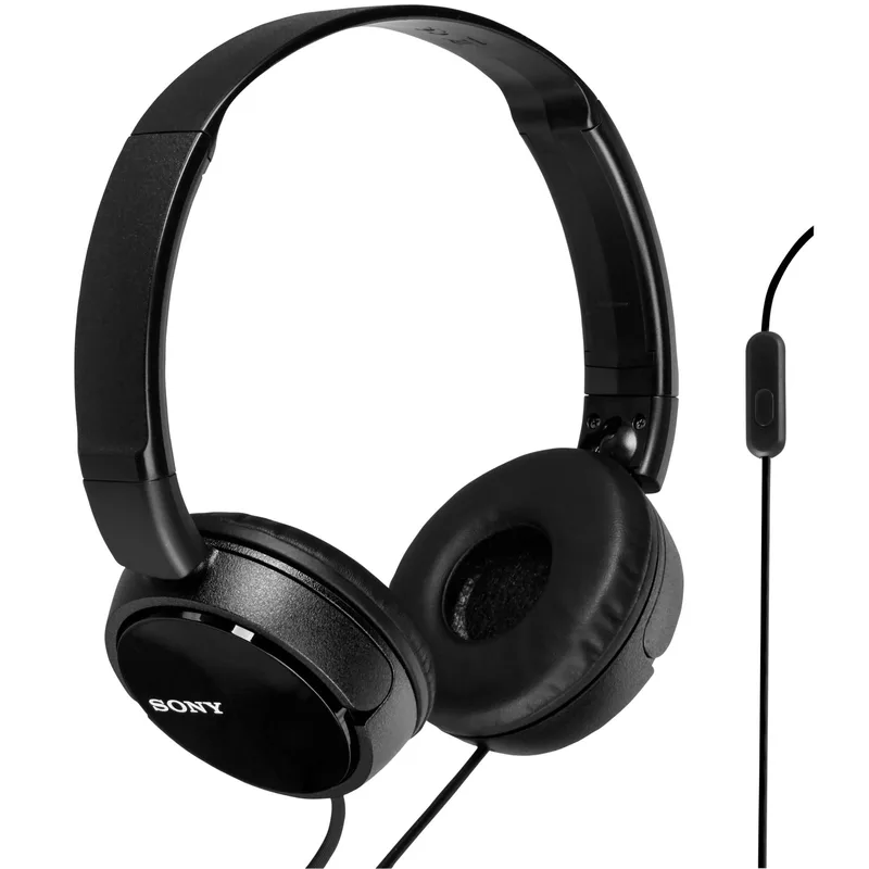 Sony MDR-ZX310APB Black On-Ear Headphones with Built-in Microphone