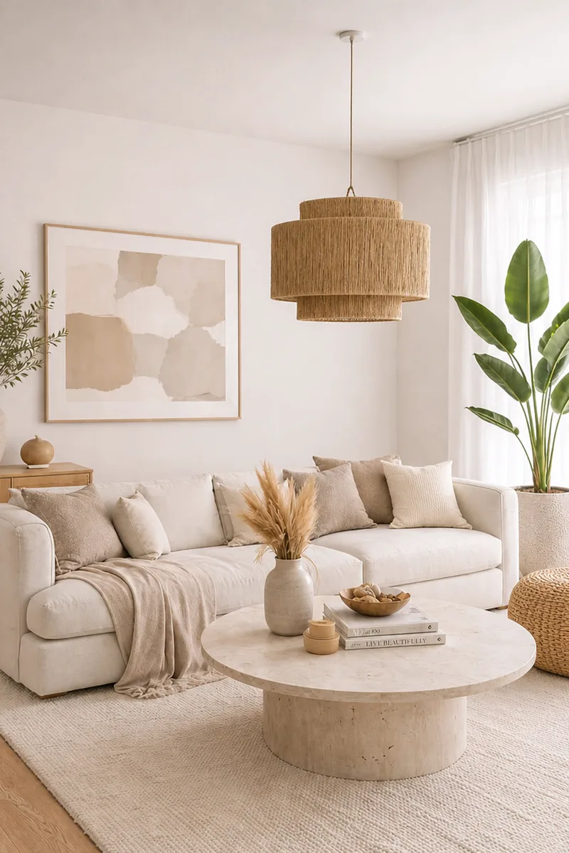 Φωτιστικο Οροφης Απο Ινδοκαλαμο 60x60x40cm Μονόχρωμο Kaeming