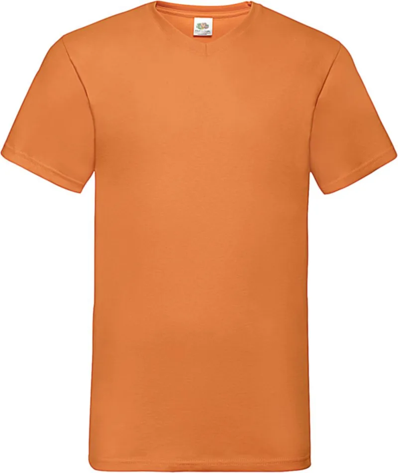 V-Neck T-Shirt Valueweight Fruit of the Loom 61-066-0 Πορτοκαλί
