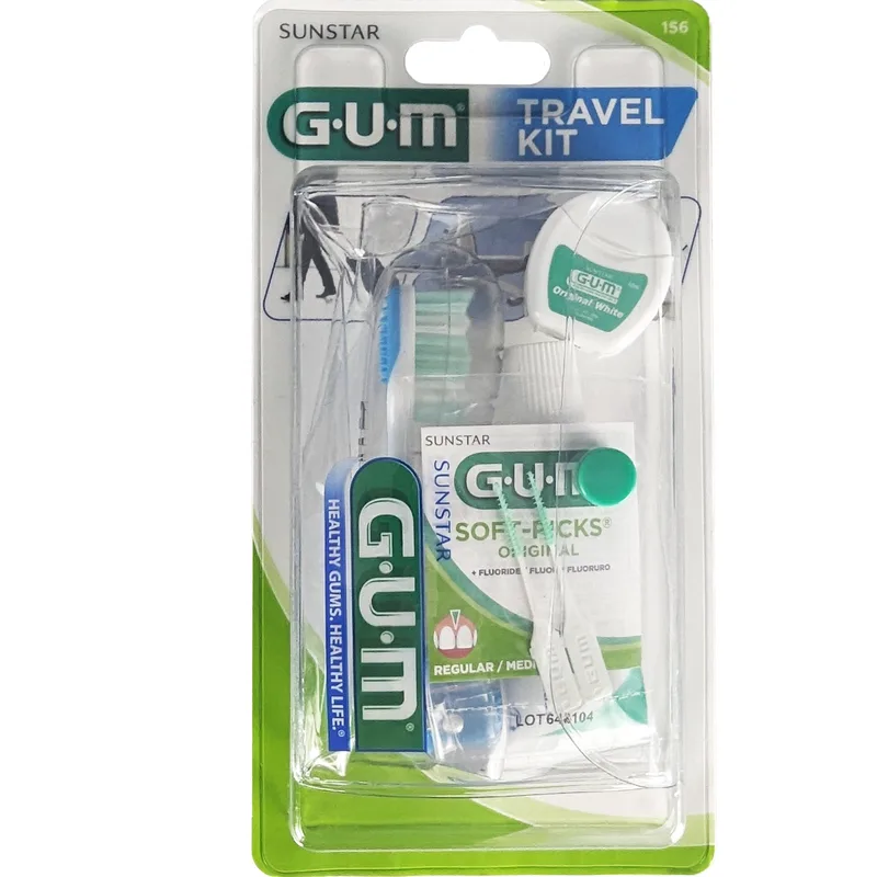 Gum Travel Kit 1 Τεμάχιο Κωδ 156 - Γαλάζιο,Set Ταξιδιού Στοματικής Υγιεινής
