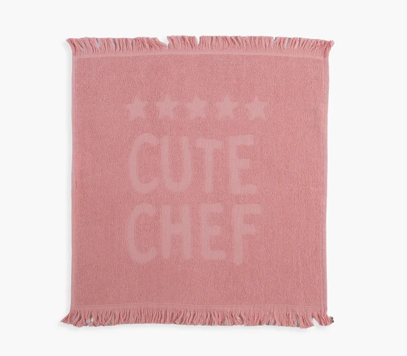 Ποτηρόπανο Nef-Nef Cute Chef Ροζ 50x50