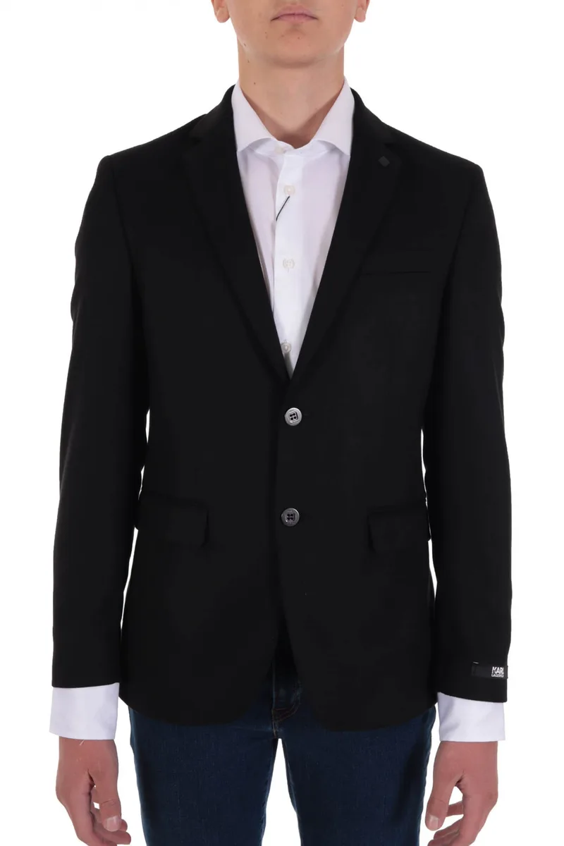 KARL LAGERFELD ΣΑΚΑΚΙ BLAZER ΜΕ ΜΕΤΑΛΛΙΚΑ ΚΟΥΜΠΙΑ GENTLE ΜΑΥΡΟ