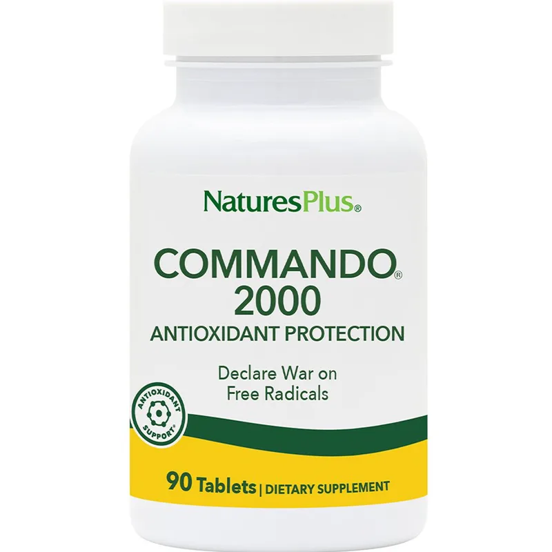 Natures Plus Commando 2000 Συμπλήρωμα Διατροφής με Ισχυρή Αντιοξειδωτική Προστασία για Τόνωση του Ανοσοποιητικού 90tabs