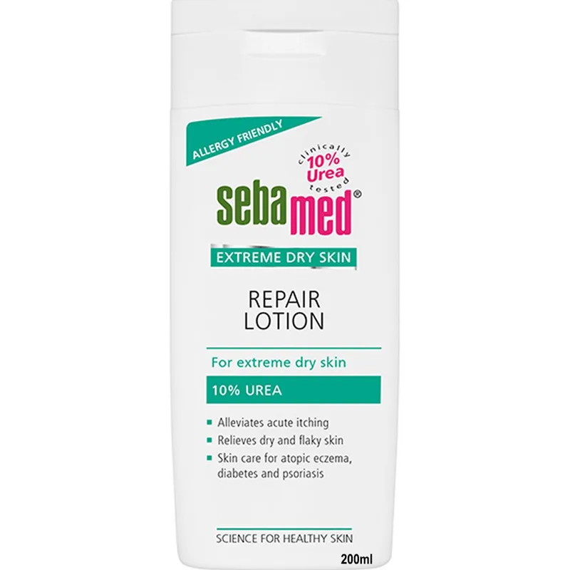 Sebamed Extreme Dry Skin Repair Lotion 10% Urea Ανακουφιστική Λοσιόν με Ουρία 10% για Πολύ Ξηρές & Αφυδατωμένες Επιδερμίδες 200ml