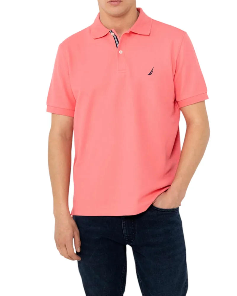 Nautica Ανδρική Μπλούζα Πόλο Κοντομάνικη Cabin Polo N1CR0110-706 Ροζ