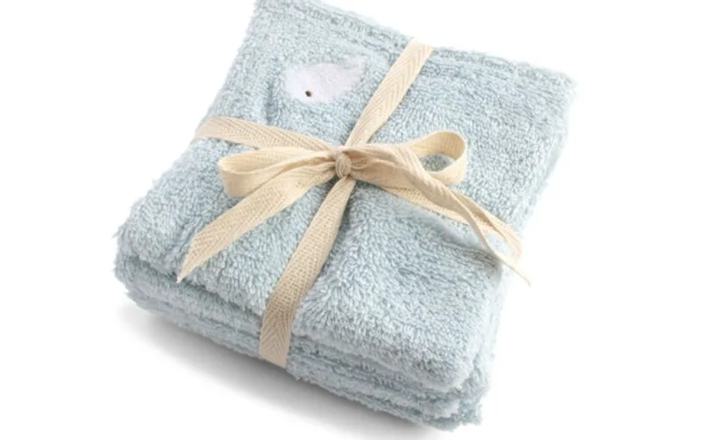 Filibabba Washcloth 27×27 GOTS 4 Pack – Embroidered Whale
