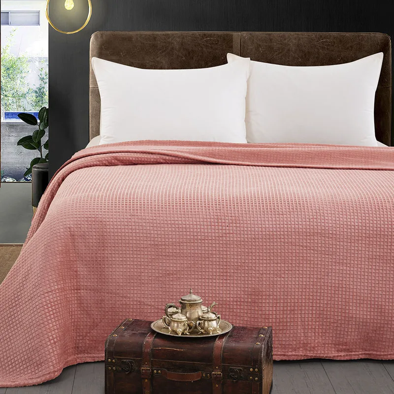 Κουβέρτα Fleece Μονή 160x220 Beauty Home 11551 Peach 160x220