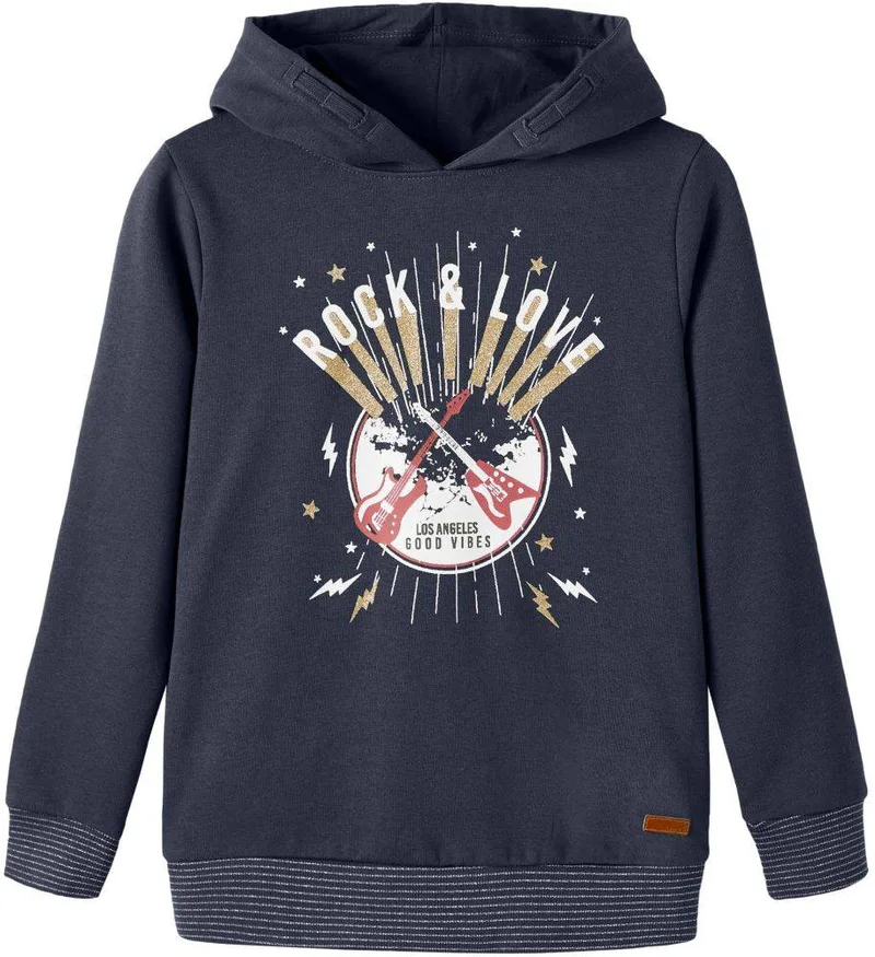 HOODIE NAME IT 13209315 NKFOLUFFA ΣΚΟΥΡΟ ΜΠΛΕ (134-140 CM)-(9-10 ΕΤΩΝ)