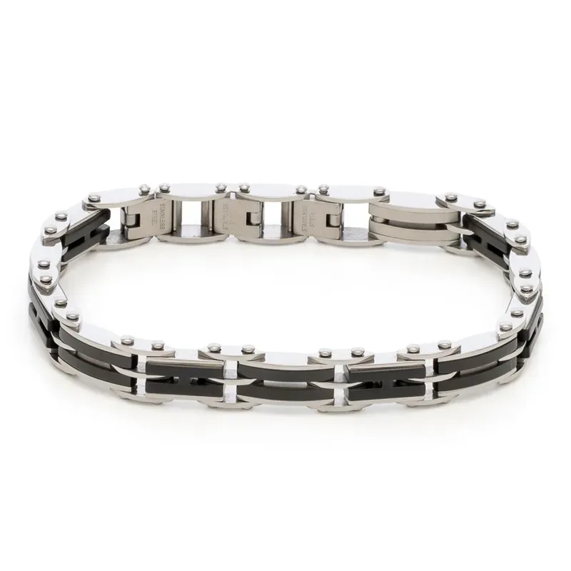 Ανδρικό βραχιόλι Visetti Stainless Steel 61C-BR409SB 61C-BR409SB Ατσάλι