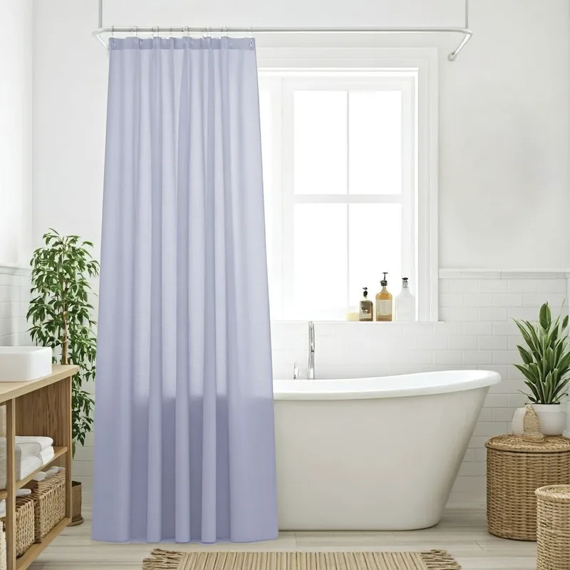 ΚΟΥΡΤΙΝΑ ΜΠΑΝΙΟΥ DAS HOME 0804 BLUE (180X200CM)