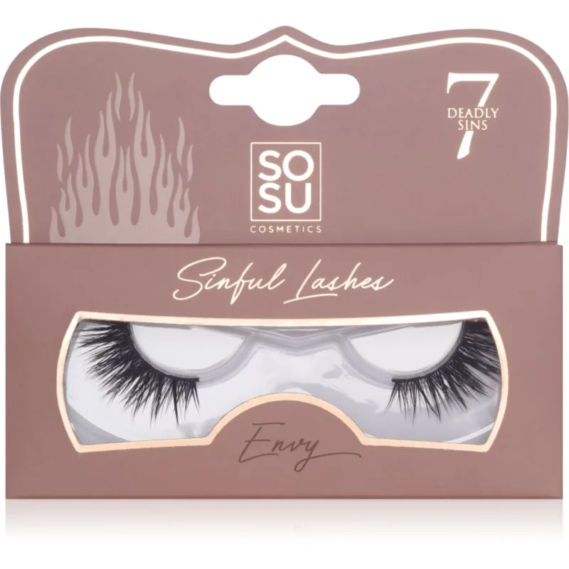 SOSU Cosmetics 7 Deadly Sins Lashes τεχνητές βλεφαρίδες Envy 1 τμχ