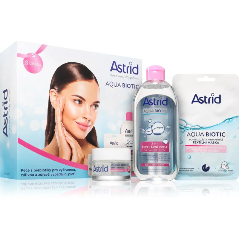 Astrid Aqua Biotic Tripack σετ δώρου για τέλεια επιδερμίδα 3 τμχ