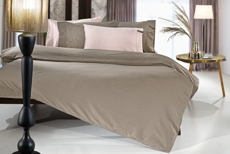 Σεντόνι Ημίδιπλο με Λάστιχο Guy Laroche Minimal Wenge 120x200+35