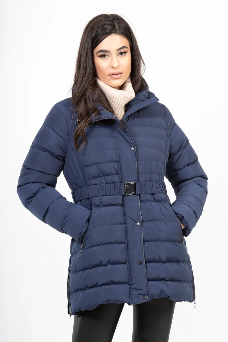 ΜΠΟΥΦΑΝ PLUS SIZE ΜΕ ΖΩΝΗ pluch2mp ΜΠΛΕ