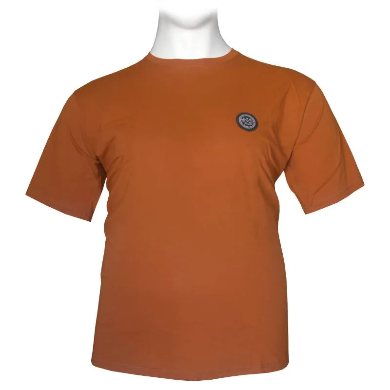 Μακό pennie T-shirt "Plain Tag" by Leo collection - Cinnamon