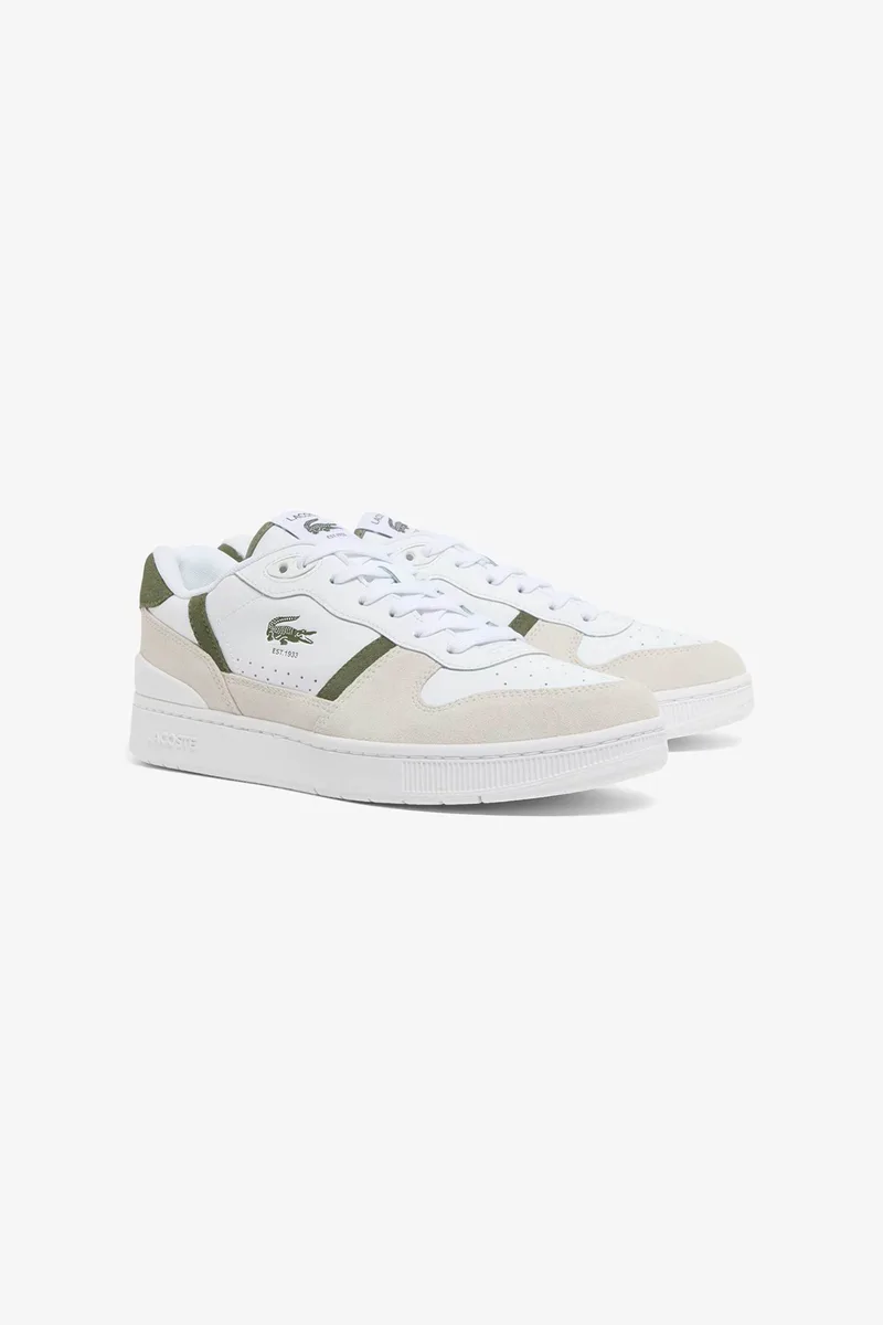 Lacoste ανδρικά δερμάτινα sneakers "T-Clip" - 51SMA01682H4 Λευκό