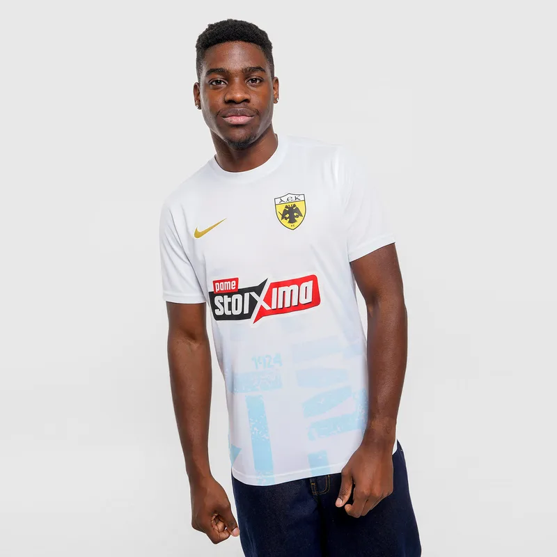Nike AEK FC 2025/2026 Home Ανδρική Ποδοσφαιρική Φανέλα (9000251135_1539)