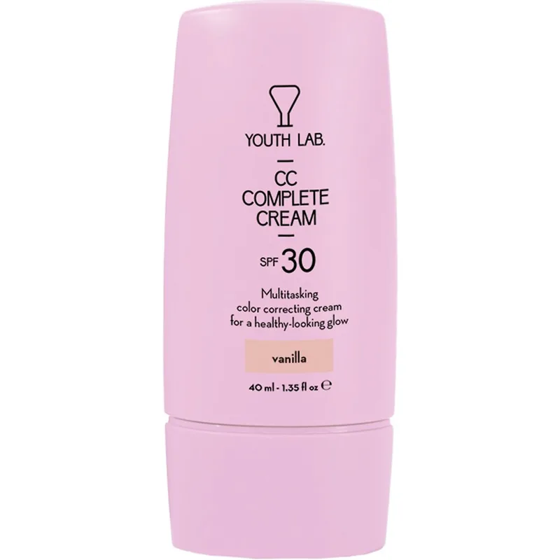 Youth Lab CC Complete Cream Spf30 Ενυδατική Κρέμα Προσώπου Κατά των Κηλίδων & των Ατελειών για Ομοιόμορφο Τόνο Υψηλής Προστασίας με Χρώμα 40ml - Vanilla (Light)