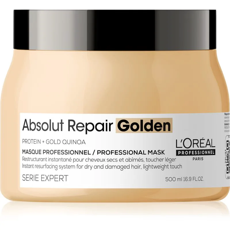 L’Oréal Professionnel Serie Expert Absolut Repair Golden αναγεννητική μάσκα για ξηρά και κατεστραμμένα μαλλιά 500 ml