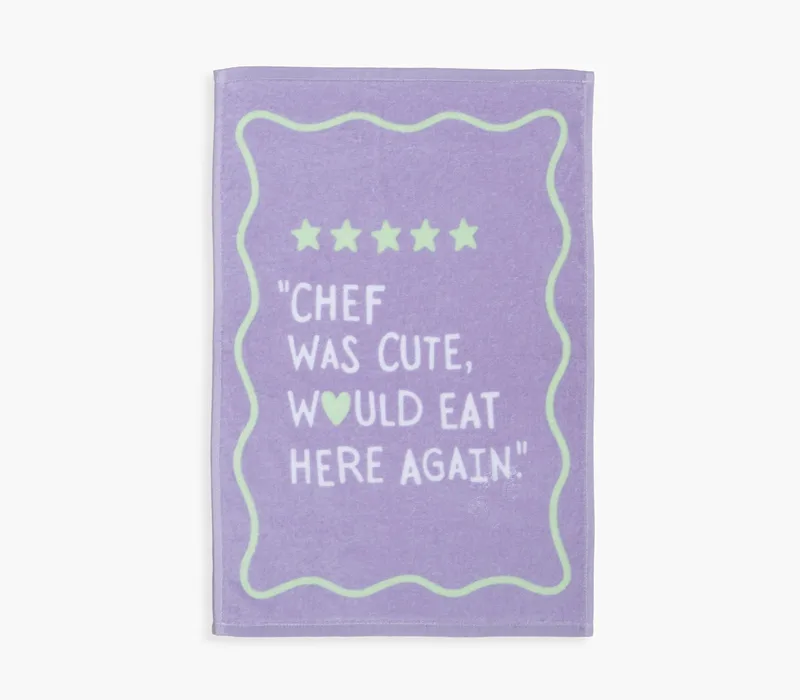Ποτηρόπανο Βελουτέ Nef-Nef Chef Was Cute Mauve 40x60