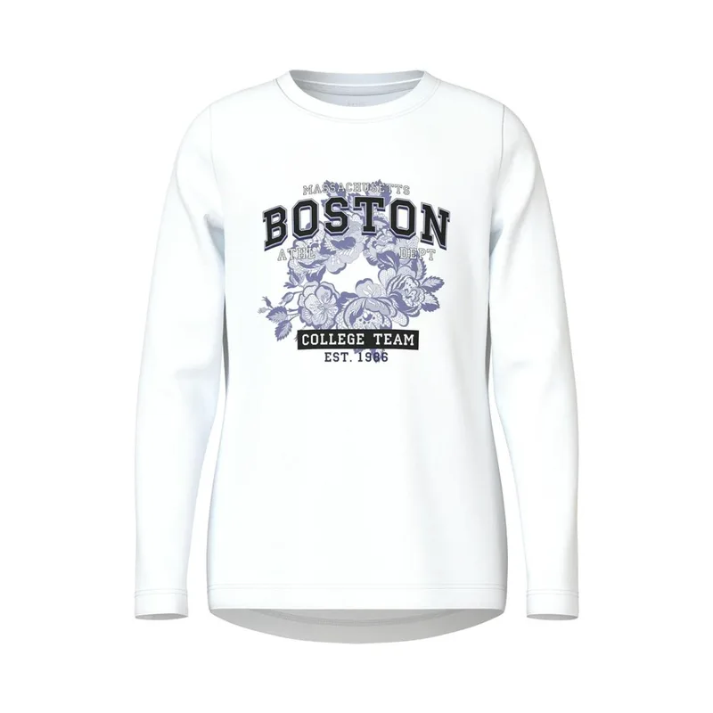 Μπλούζα μακό κορίτσι name it-13224952-Bright White/Boston