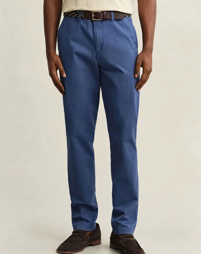 Gant Ανδρικό Slim Fit Classic Chino Παντελόνι 1501000 Μπλέ