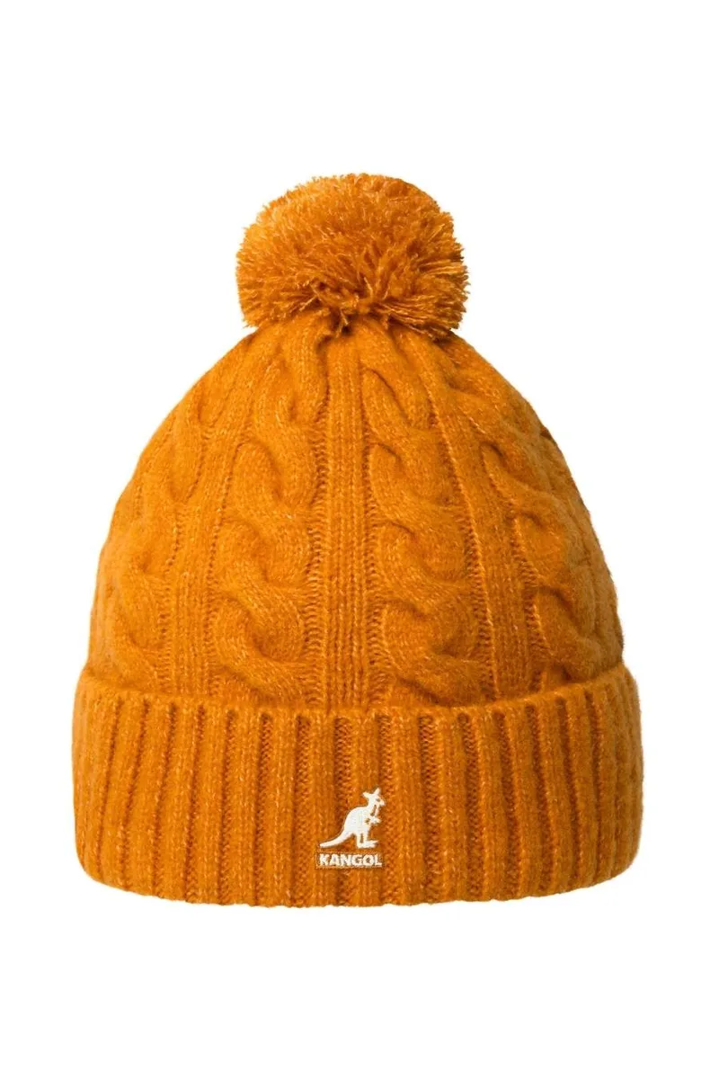 KANGOL Σκούφος Pompom Πλεκτός Πορτοκαλί-K4460SM