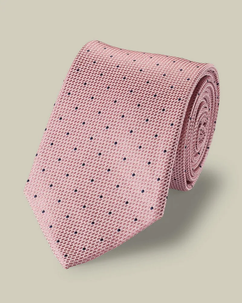 Charles Tyrwhitt Ανδρική Γραβάτα Με Πουά Σχέδιο Και Stain Resistant Φινίρισμα