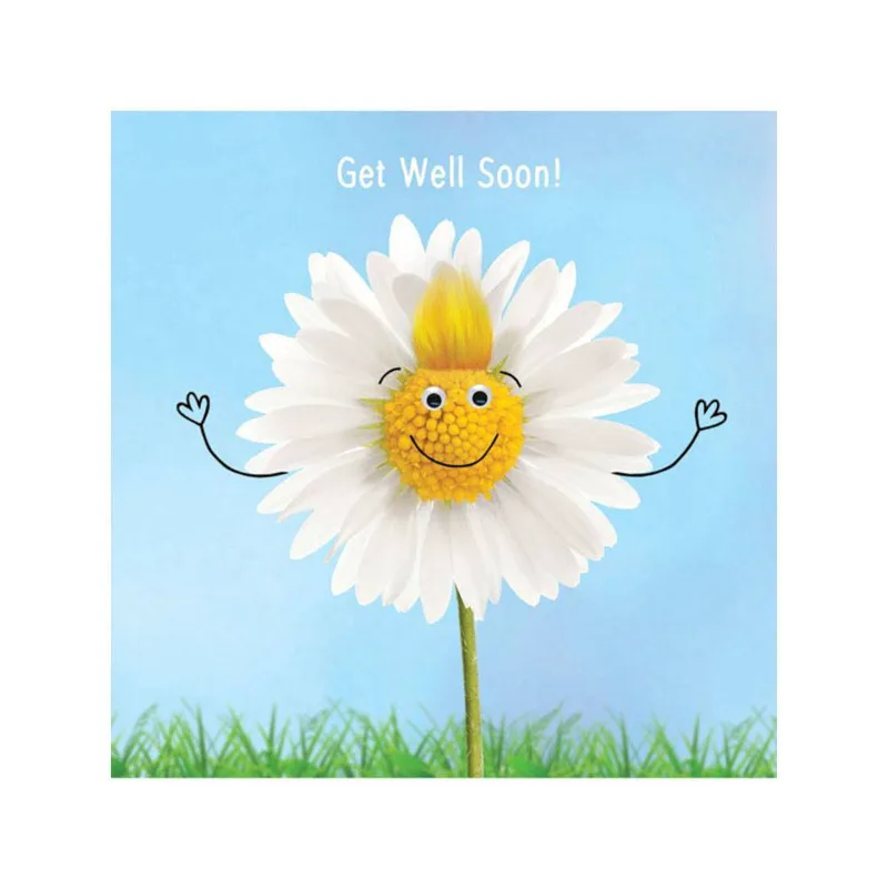 Ευχετήρια Κάρτα Get Well Soon 'TRACKS FLUFF'' Μαργαρίτα