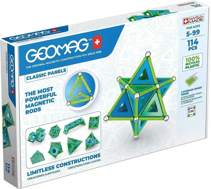 ΜΑΓΝΗΤΙΚΟ ΣΕΤ GEOMAG SET CLASSIC PANELS 114 ΠΡΑΣΙΝΟ (473)