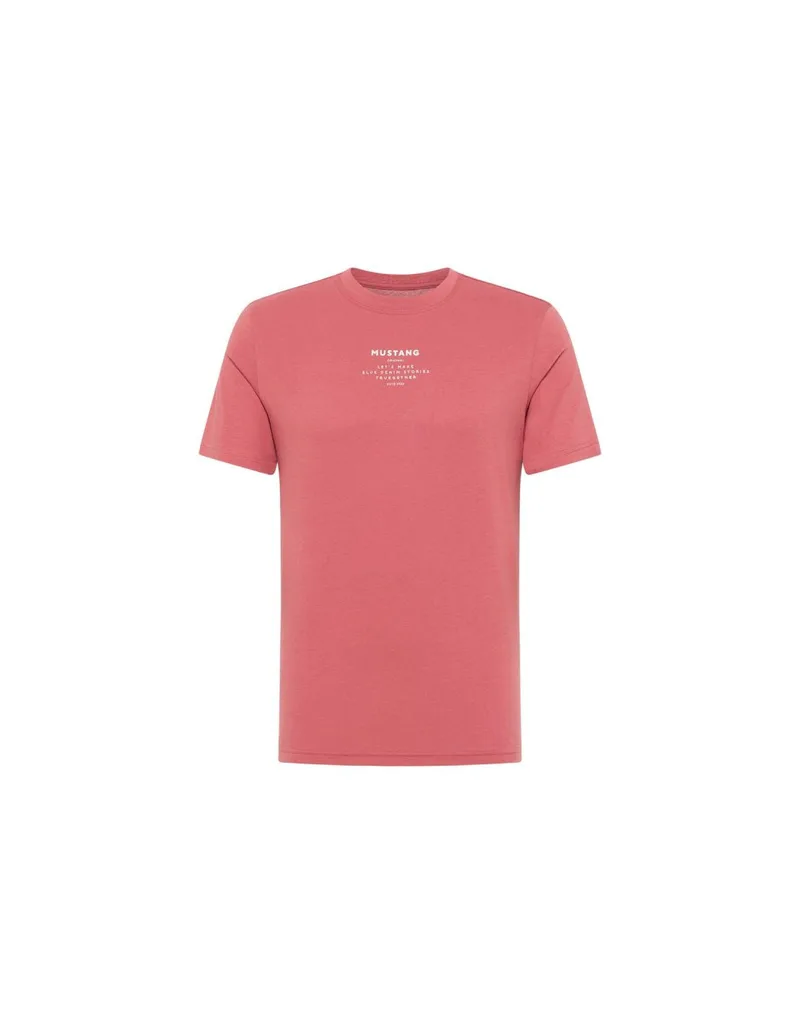 Mustang Ανδρικό T-shirt Κοντομάνικο Ροζ 10138068268