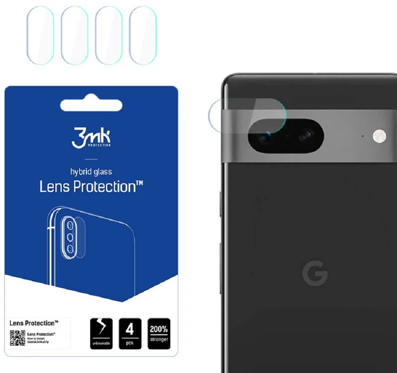 3MK Hybrid Glass Camera Protector - Αντιχαρακτικό Υβριδικό Προστατευτικό Γυαλί για Φακό Κάμερας Google Pixel 7 - 4 Τεμάχια (5903108495912)