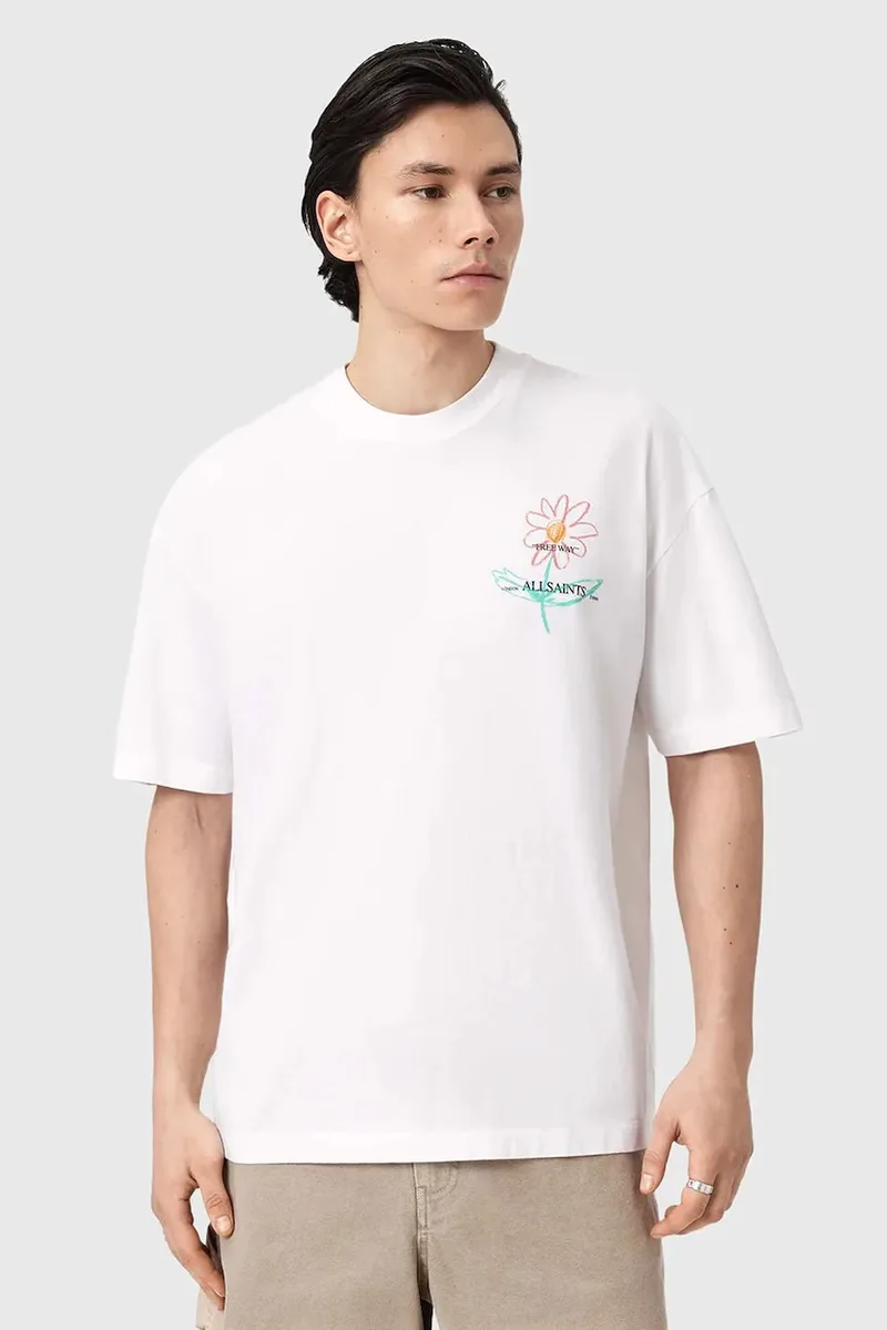 AllSaints Oversize t-shirt ανδρικό βαμβακερό CRAYO