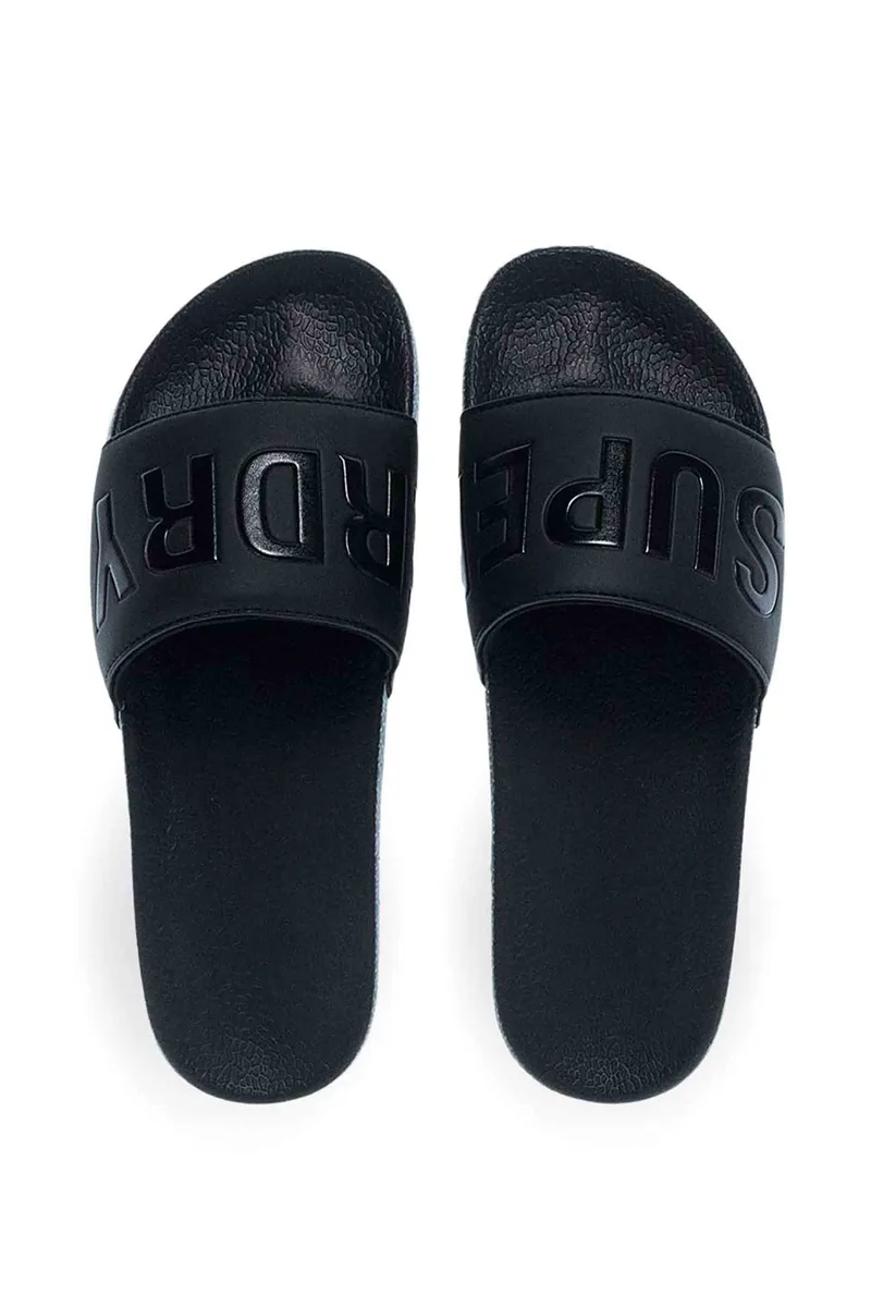 Superdry ανδρικές σαγιονάρες με λογότυπο - MF310291A Μαύρο