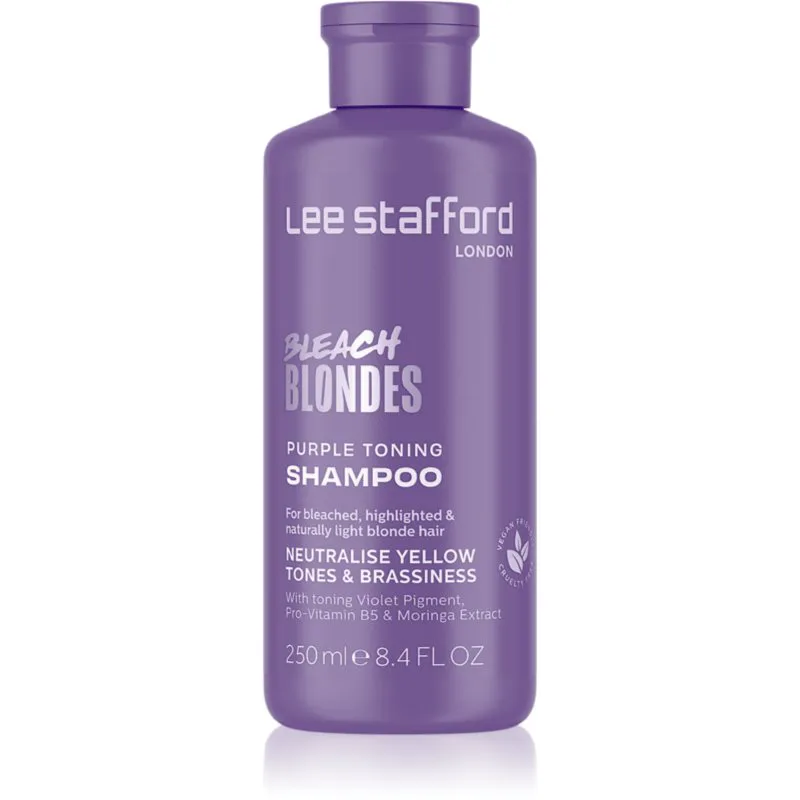 Lee Stafford Bleach Blondes Toning Shampoo σαμπουάν για ξανθά μαλλιά εξουδετέρωση κίτρινων αποχρώσεων 250 ml