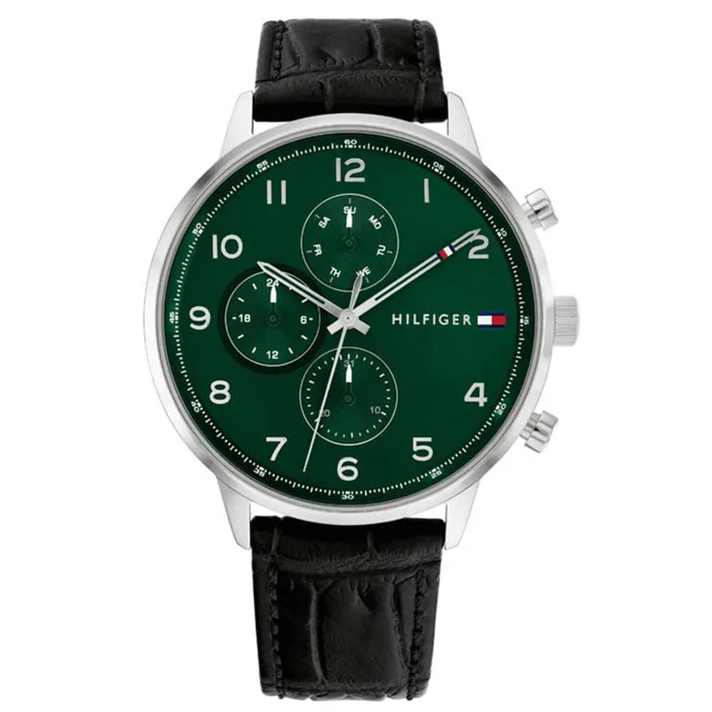 Tommy Hilfiger Leonard Black Leather Strap 1791985