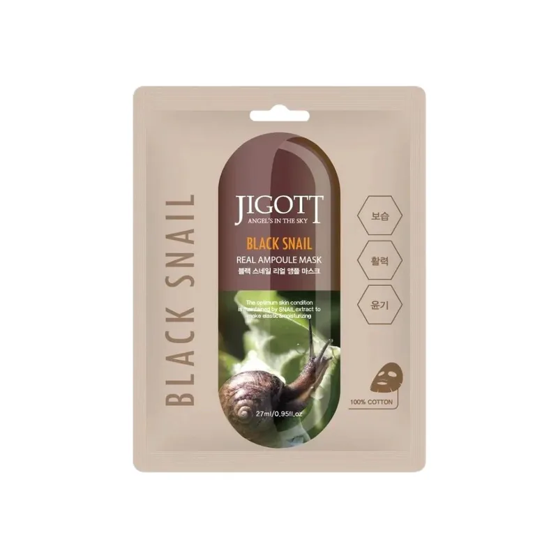 Jigott Angel's In The Sky Black Snail Real Ampoule Mask (27ml)