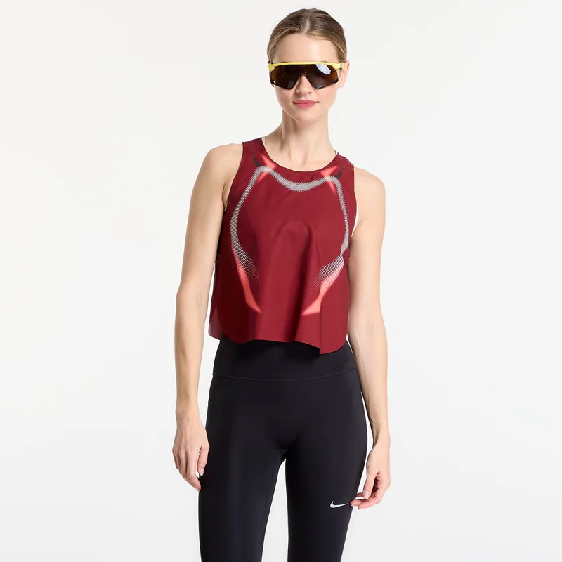 Nike AeroSwift Women's Dri-FIT ADV Cropped Running Tank Top Team Red/ Black/ Black S