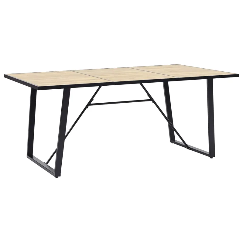 vidaXL Τραπεζαρία Χρώμα Δρυός 200 x 100 x 75 εκ. από MDF