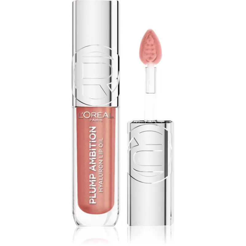 L’Oréal Paris Plump Ambition λιπ γκλος χειλιών για μεγαλύτερο όγκο με υαλουρονικό οξύ απόχρωση 650 Nude Macaron ml